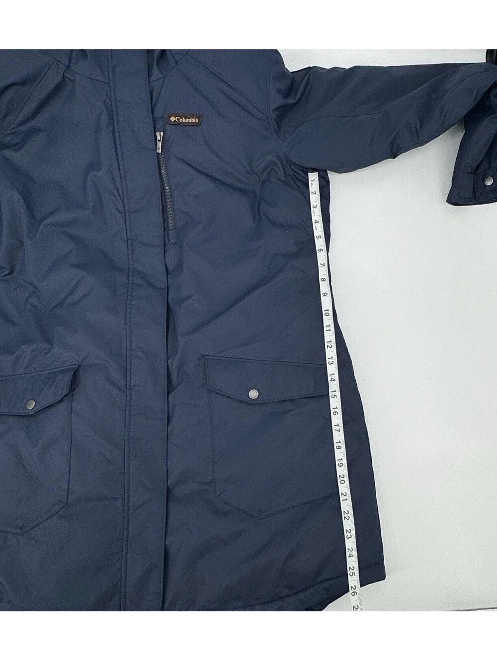 Columbia Suttle Mountain Long Insulated Jacket Dark Nocturnal Blue Women's XXL